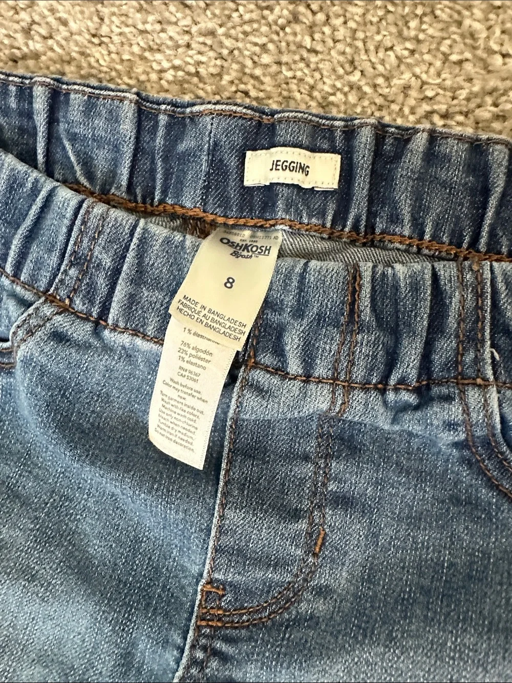 OshKosh B'gosh Medium Blue Skinny Jeans with Elastic Waist